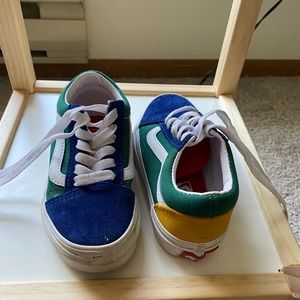 Toddler color block vans